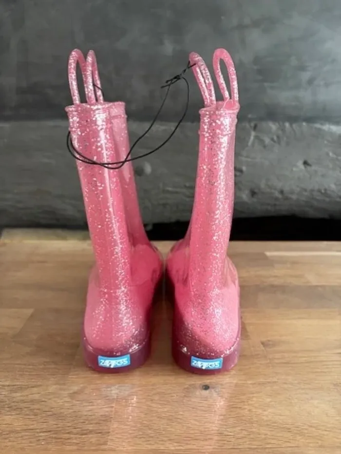 botte de pluie rose a pailletttes taille 33 - photo numéro 2