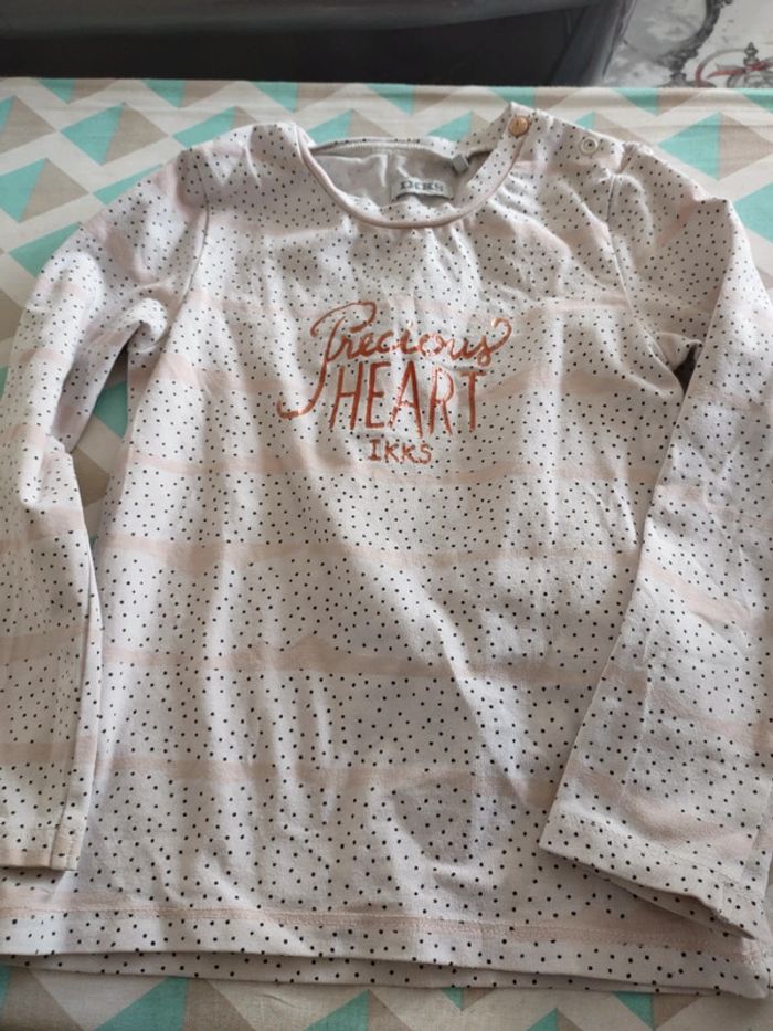 Tee-shirt rayures et petits pois IKKS