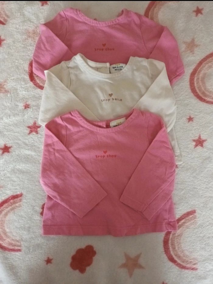 Lot de 3 t-shirts manches longues - photo numéro 2