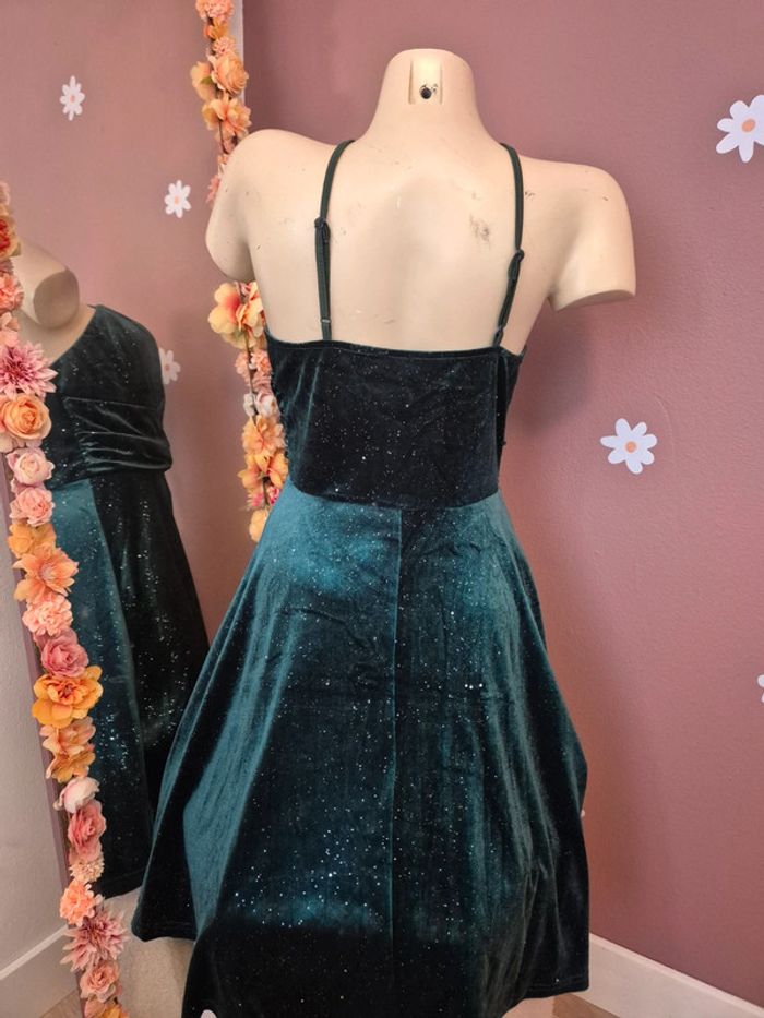 Robe pailleté verte L - photo numéro 5