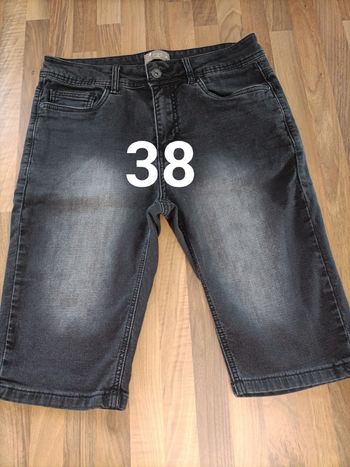 Bermuda short homme noir 38 gémo