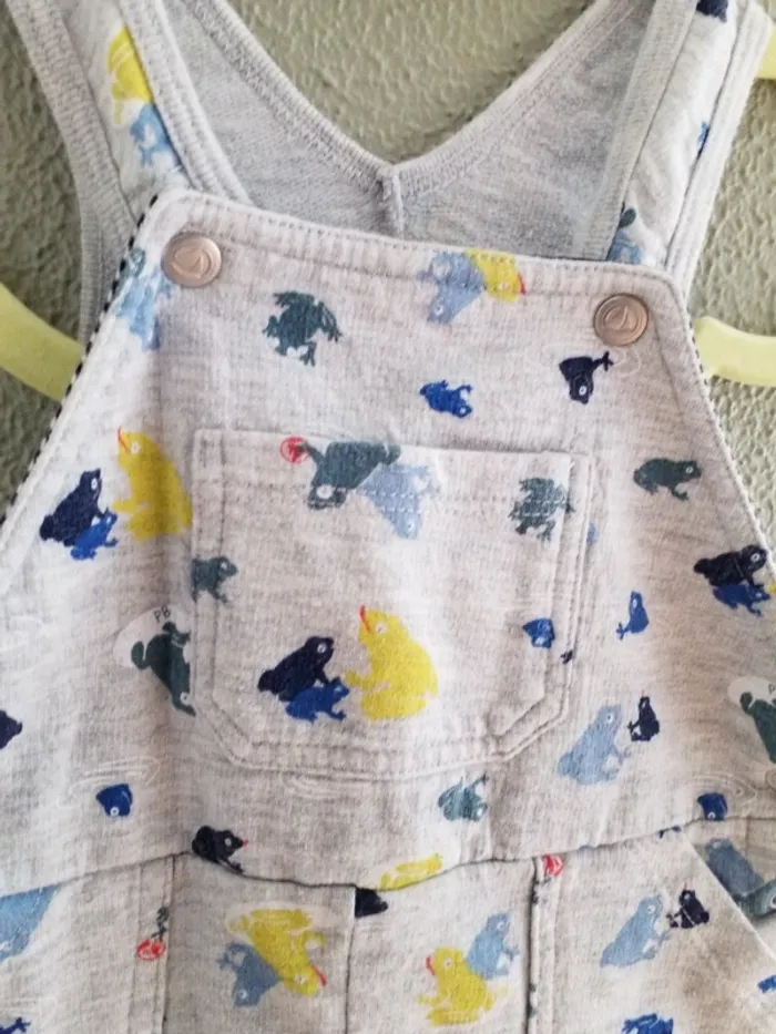 Petit bateau salopette short 12 mois - photo numéro 2