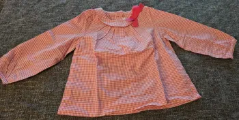 blouse vichy rouge jacadi