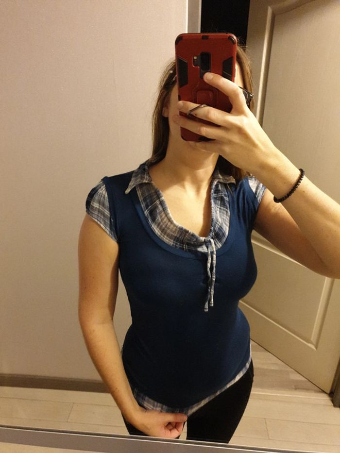 Tee shirt bleu - photo numéro 2