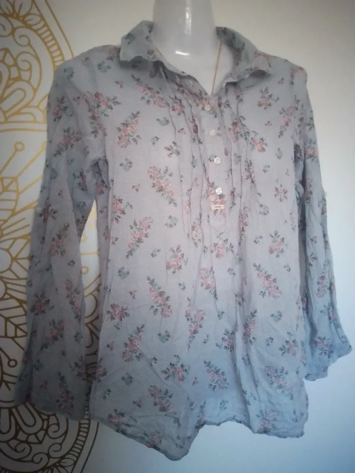 Tunique Chemise coton et fleur IKKS XS