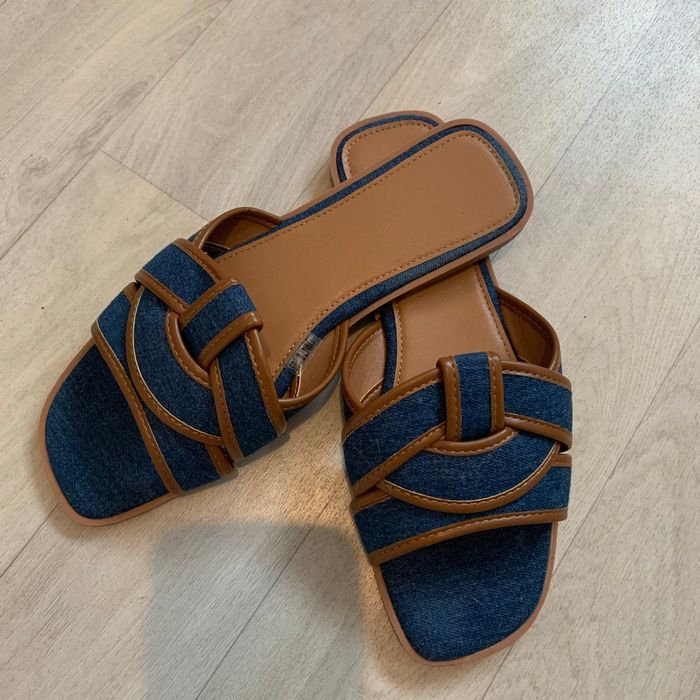 Sandales jeans neuves P:39 - photo numéro 2