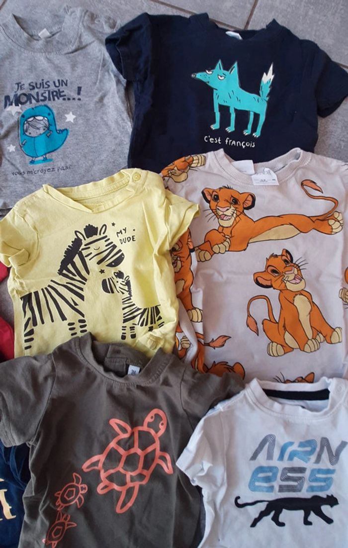 Lot 9 tee shirts mc garçon 3mois - photo numéro 3