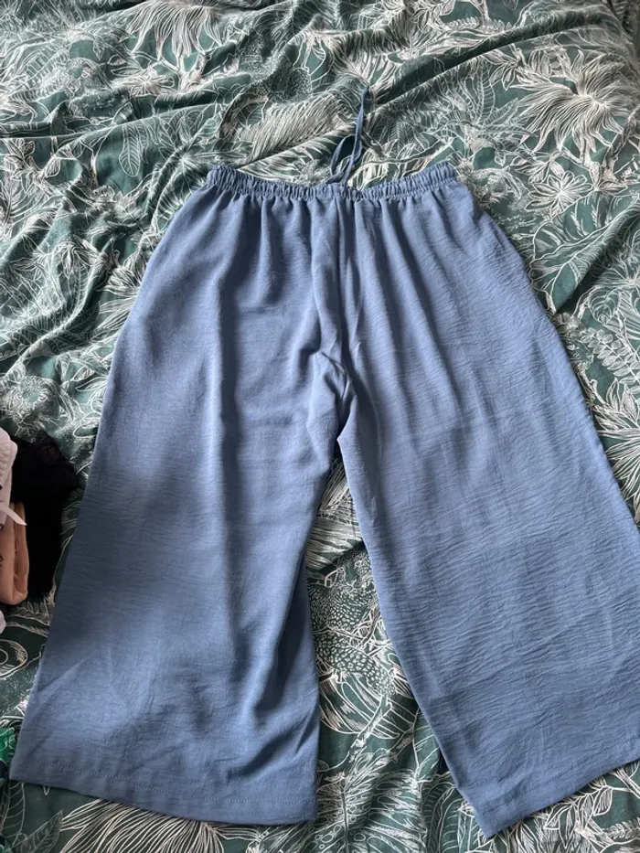 Pantalon en toile bleue - photo numéro 3