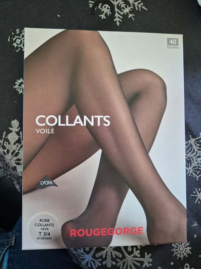 Collant Rouge Gorge taille 3/4