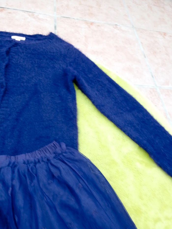 Ensemble jupe gilet violet DPAM taille 10 ans - photo numéro 5