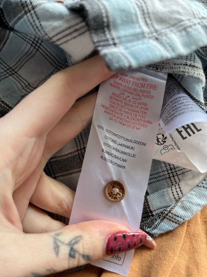 Chemise bleue à carreaux sergent Major 12 mois - photo numéro 3