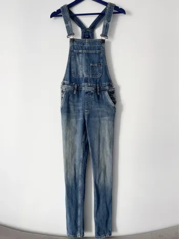 Superbe salopette longue en jean denim 100% coton Pépé Jeans London taille XS