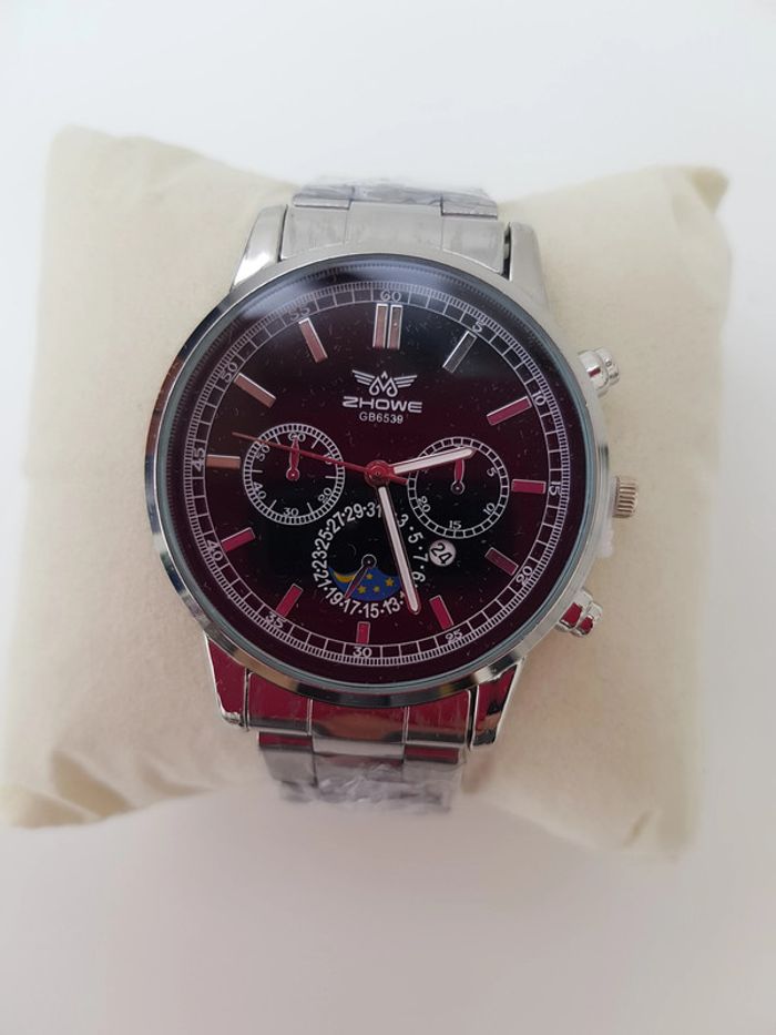 Montre Argentée Et Noire Homme - photo numéro 5