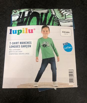 T-shirt manches longues Neuf 4 - 6 ans 110-116 cm