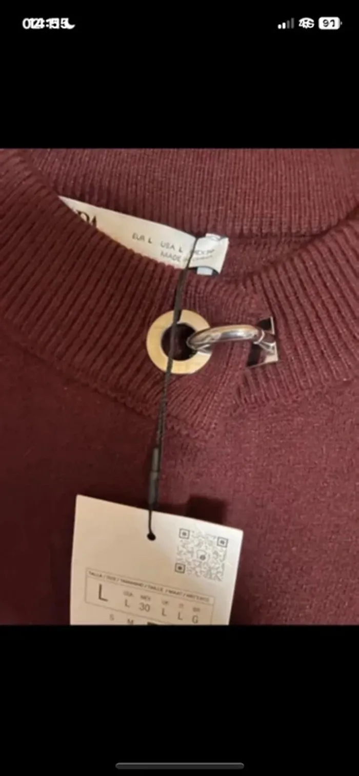 Cape bordeaux Zara taille L neuve   Très tendance - photo numéro 3