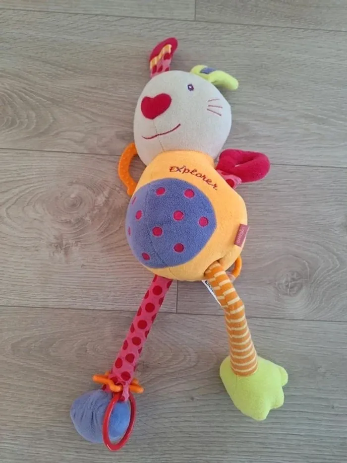 Doudou peluche d'activité lapin Babysun - photo numéro 2