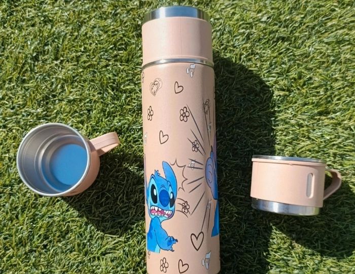 Coffret gourde isotherme Stitch en acier inoxydable + 3 tasses - photo numéro 6
