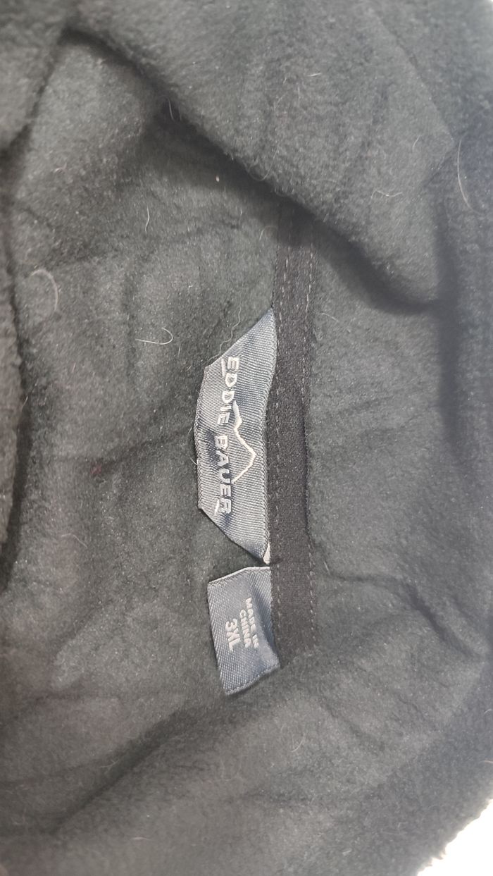 Vêtement veste polaire noir zippé Eddie bauer taille XXXL #Retrostreet - photo numéro 3