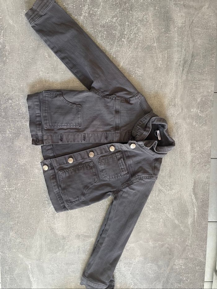 Veste en jean grise