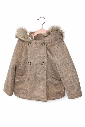 Manteau fille Kiabi avec capuche fourrure – Taille 10 ans – Très bon état