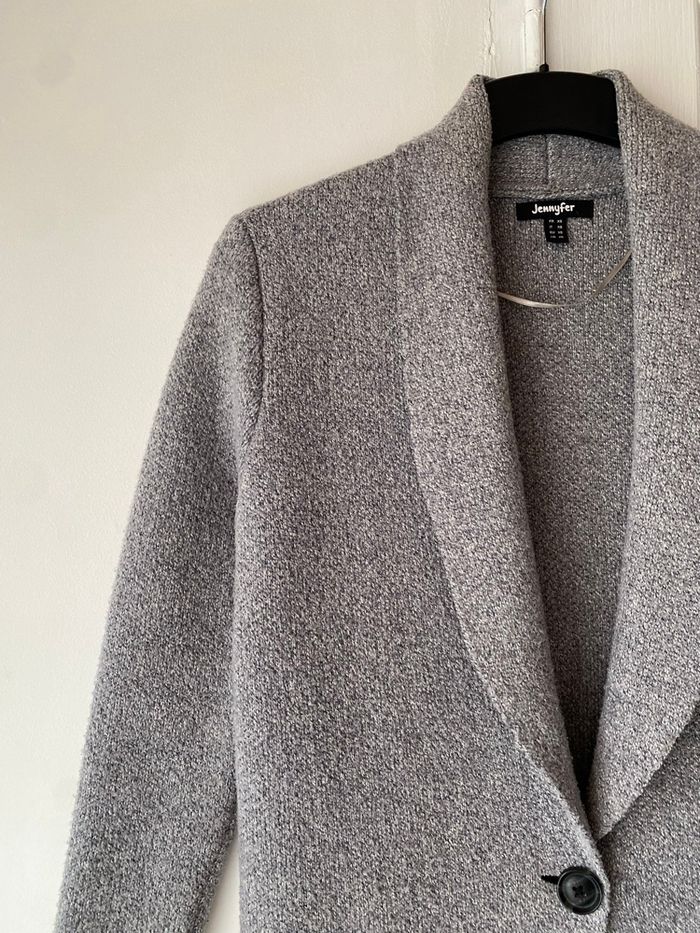Manteau mi-long en laine gris Jennyfer - photo numéro 3