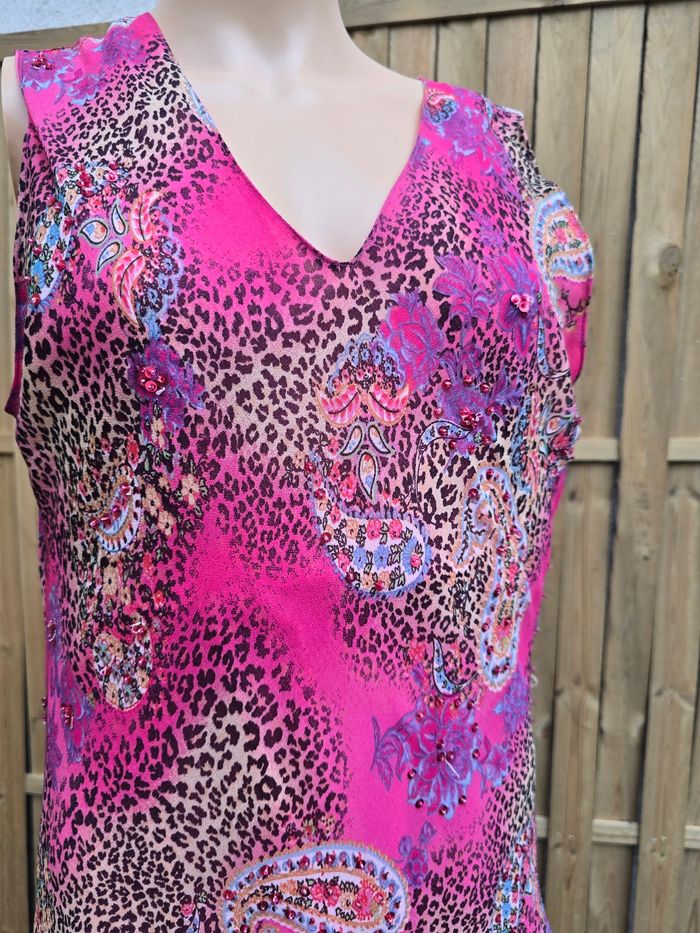 Robe longue asymétrique 🍒vintage80🍒taille 42/44 - photo numéro 4
