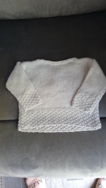 Gilet mixte gris fait main