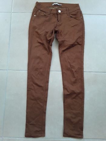 Pantalon coton marron femme 36 HELLO MISS TBE