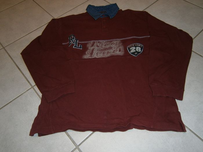 Polo ML épais bordeaux RICA LEWIS Taille S - photo numéro 4