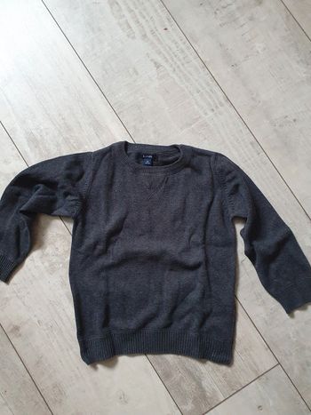 Pull fin gris garçon