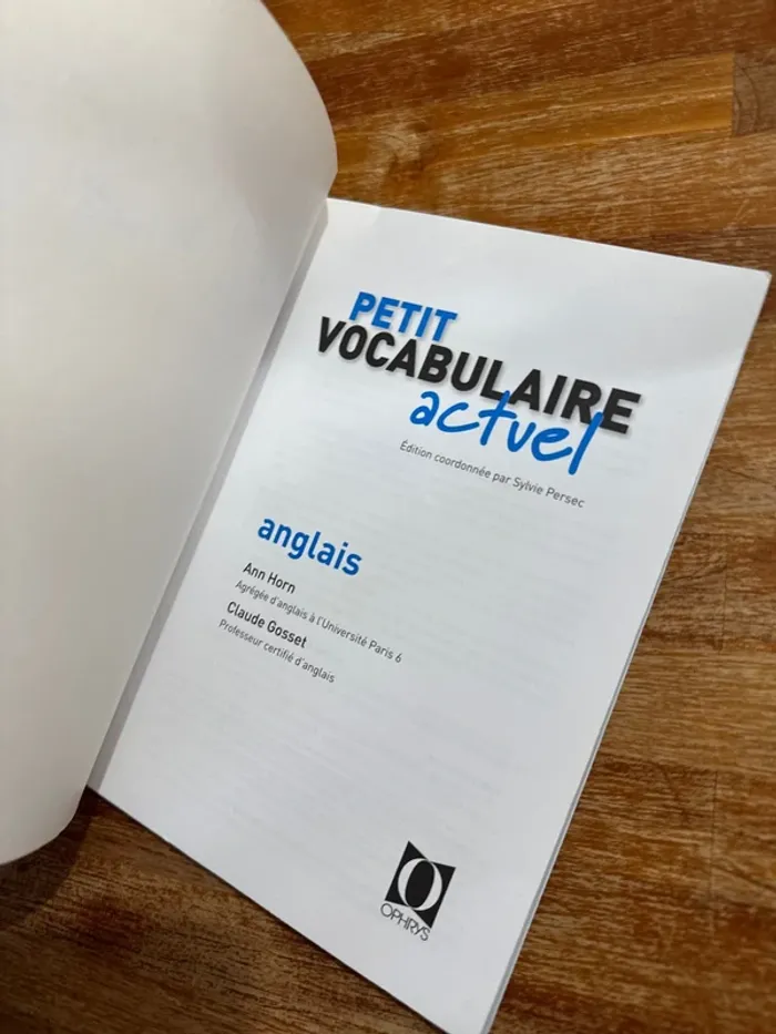Livre petit vocabulaire actuel anglais - photo numéro 4