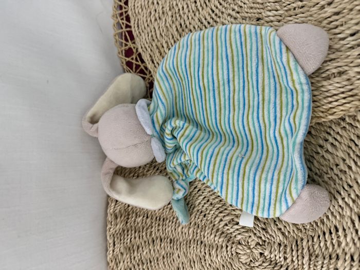 Doudou plat lapin bleu carottes MAXITA - photo numéro 2