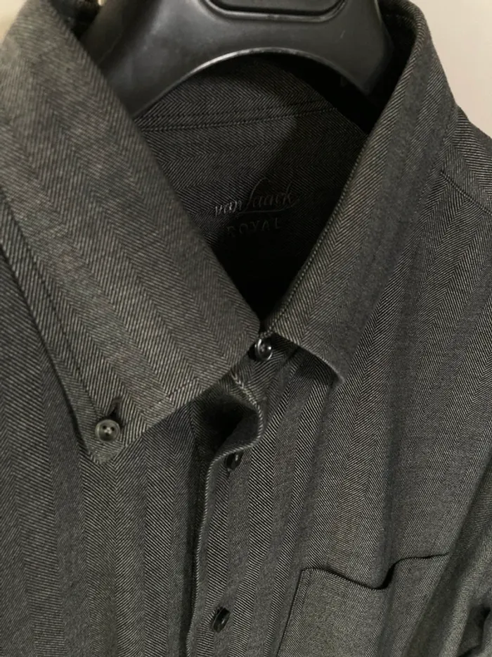 Superbe chemise gris foncé pour homme || 100% coton || Van Laack || XL - photo numéro 3