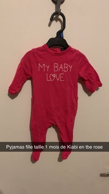 Pyjamas fille taille 1 mois