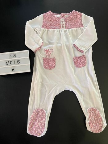 Pyjama velours fleuris