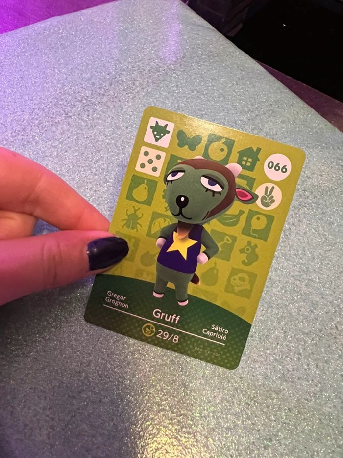 Carte Amiibo Animal Crossing - Série 1 - 066 - Grognon