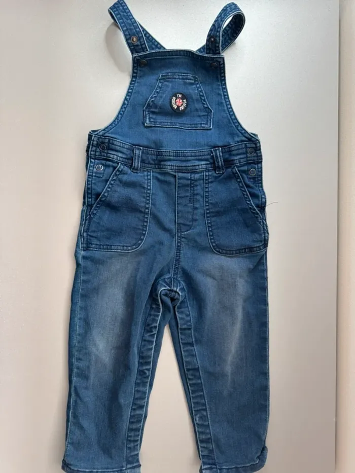 Lot de 2 salopettes en jean bébé - 23 mois (très bon état) - photo numéro 3