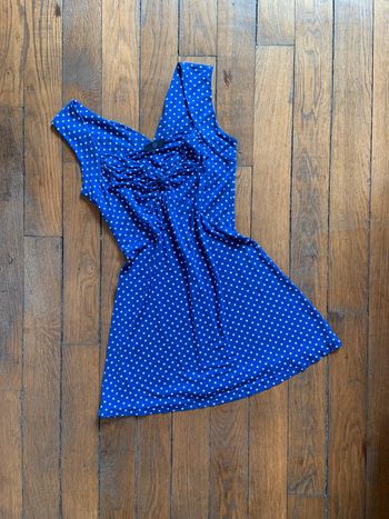 Robe bleue à pois @ taille s 36