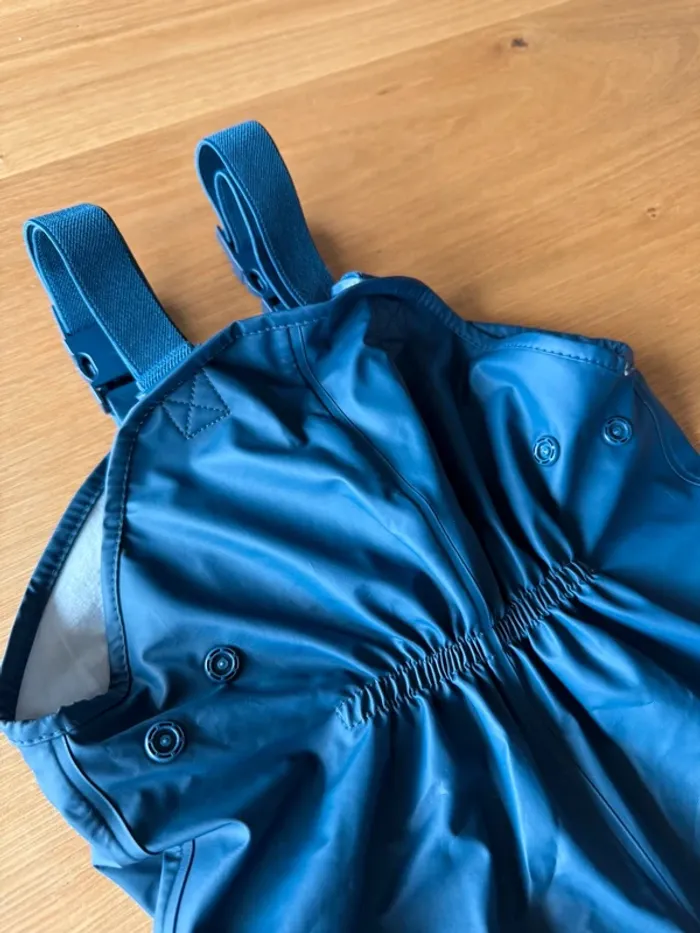 Ensemble 3 pièces veste imperméable + polaire + salopette bleu marine/rose - Taille 2/3 Ans - photo numéro 18