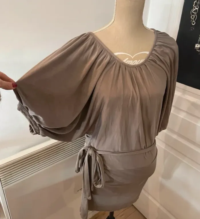 Paul & joe sister blouse tunique grise satinée Femme taille 40 - photo numéro 4