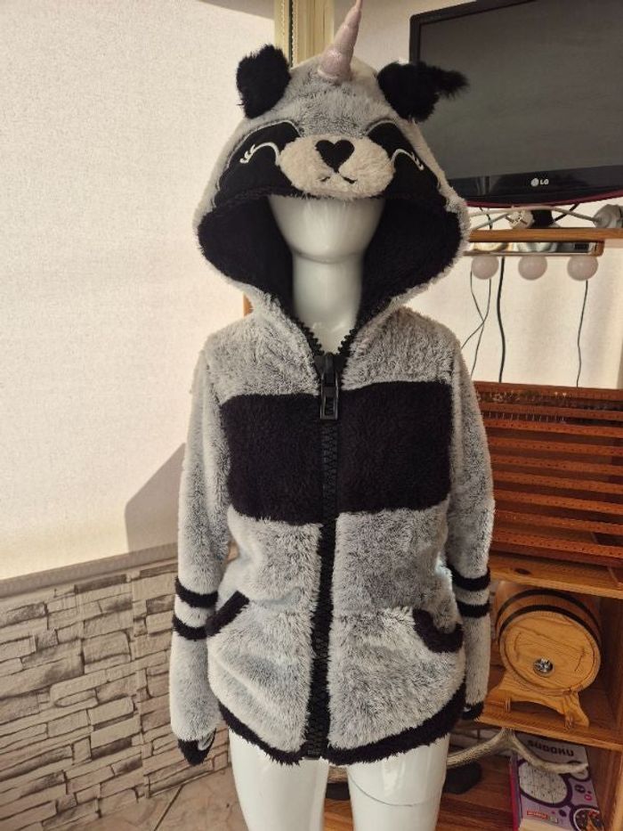 Veste à capuche grise et noire taille 11/12 ans Be Gummy