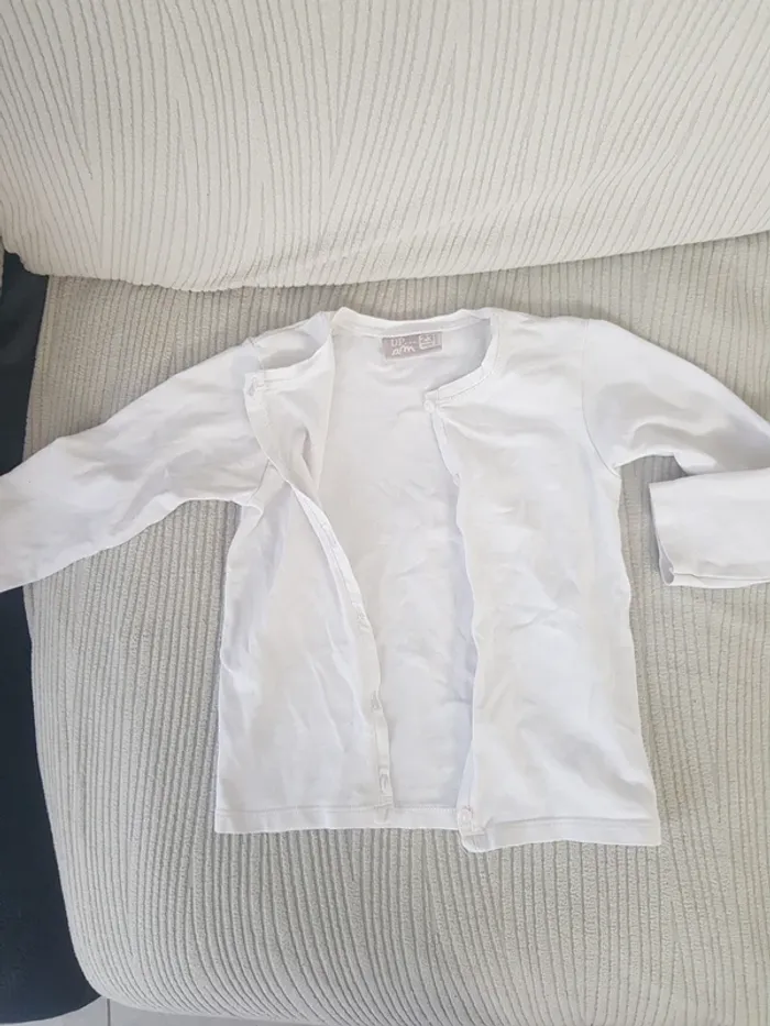 Gilet léger blanc fille 23mois (86cm) - photo numéro 3