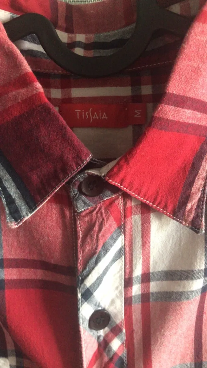 Chemise à carreaux rouge Homme - photo numéro 4