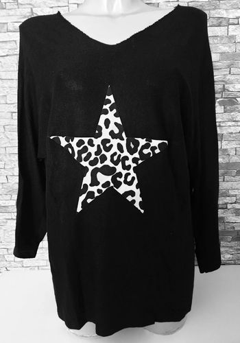 Pull noir Étoile Taille Unique