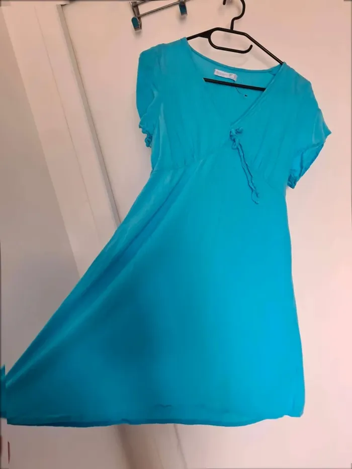 Robe bleu été taille 38 40 - photo numéro 4