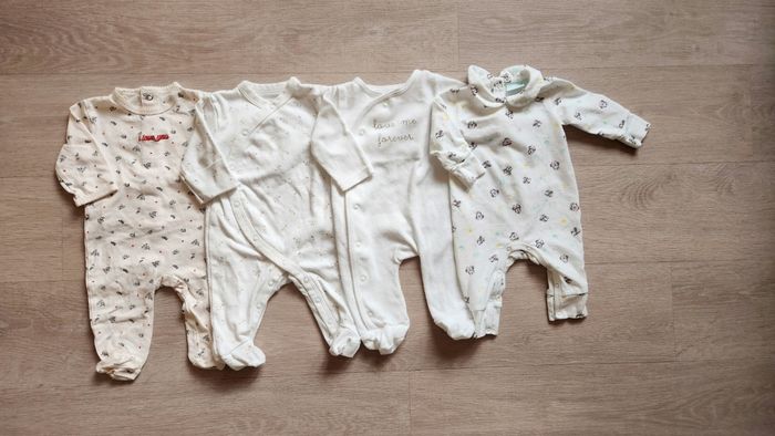 Lot de 7 pyjamas bébé fille – 3 mois – coton - photo numéro 2