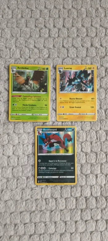 Lot de 3 cartes Pokémon Destinées Radieuses - Holos
