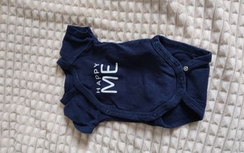 Body croisé bleu manche courte