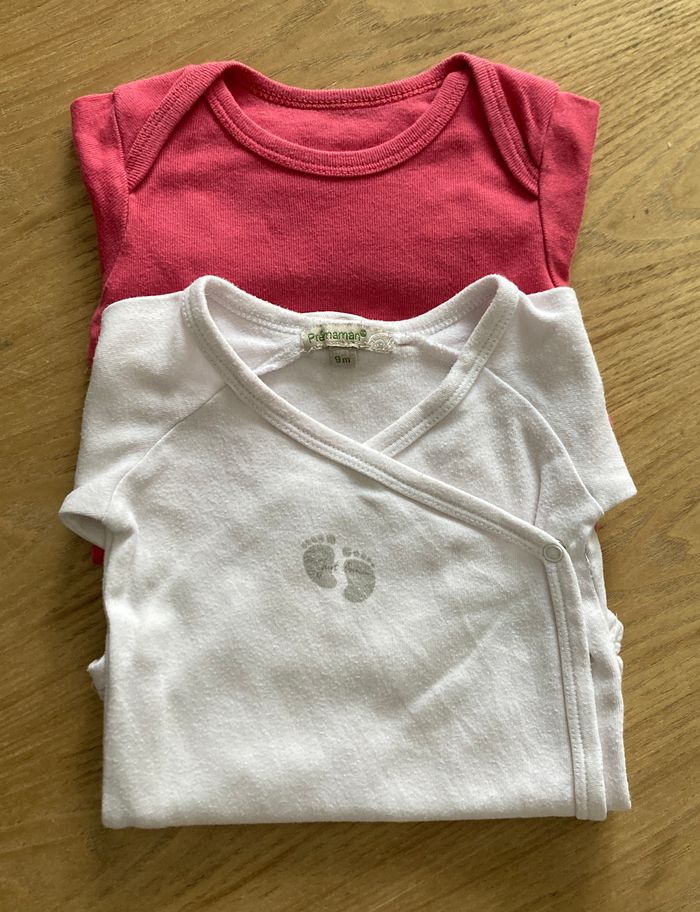 lot 2 body manches longues fille 9 mois