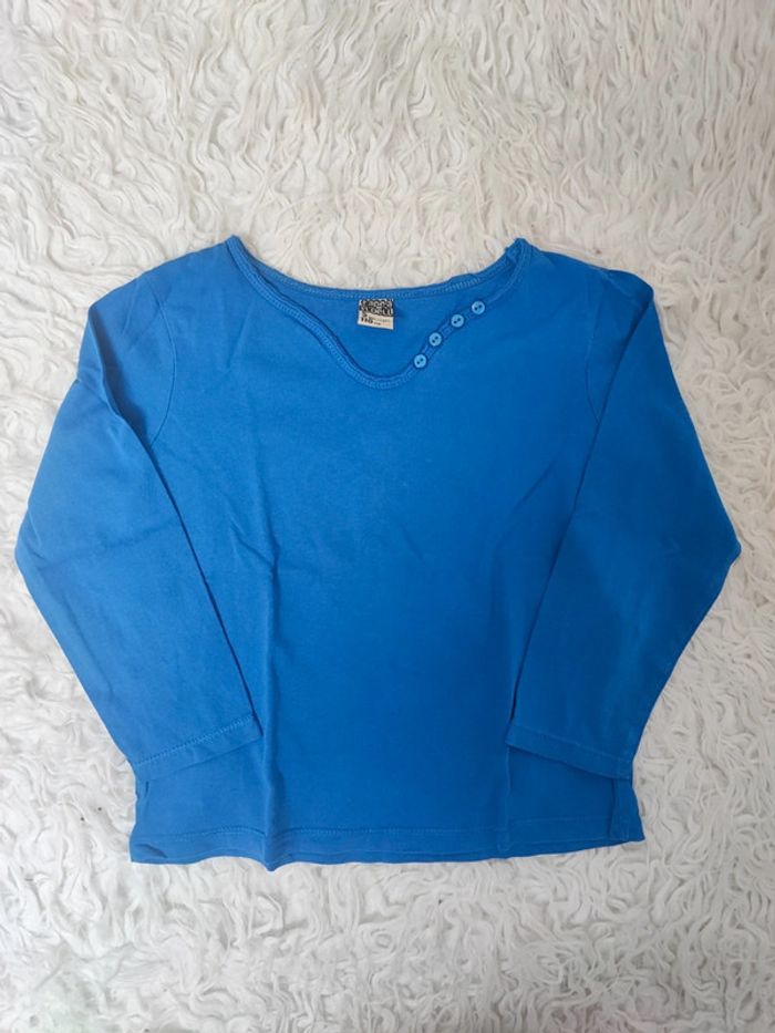 T-shirt manches longues bleu taille 5 ans - photo numéro 5
